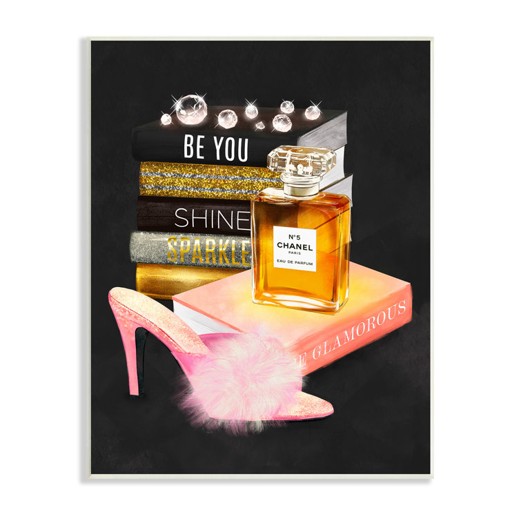 Stupell Industries Be You Motivational Perfume Bottle Bookstack